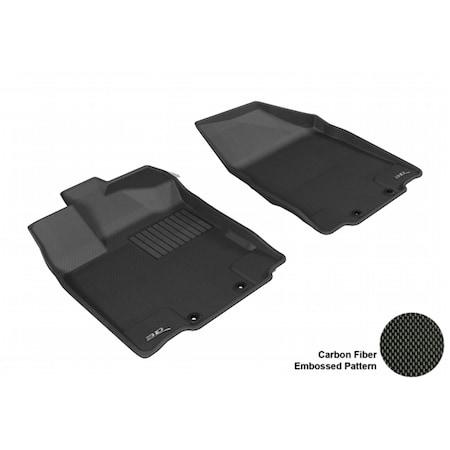 3D Maxpider NISSAN PATHFINDER 2013-2014 KAGU BLACK R1 Floor Mat L1NS05811509
